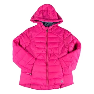 Spyder Youth Girl's Clara Short Hot Pink Hooded Puffer Winter Jacket Sizes S-XL - Picture 1 of 3