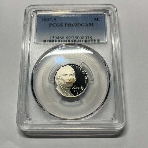 2007-S PCGS PR69DCAM Proof Jefferson Nickel U.S. Coin collection lot more Cover