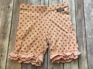 Matilda Jane sz 10 The Adventure Begins Bingo shorties peach gold polka dot B14 - Picture 1 of 2