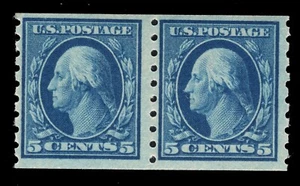 MOMEN: US #396 COIL PAIR MINT OG NH PSAG CERT LOT #90120-1 - Picture 1 of 3