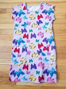 NEW Hanna Andersson Pink Butterfly Pocket Dress Size 10 140cm Cute! - Picture 1 of 7