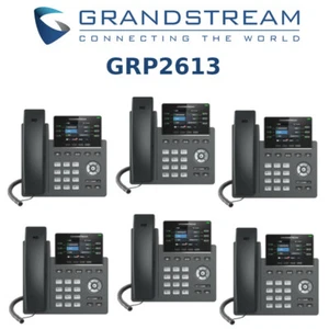 6 Grandstream GRP2613 3-Line Carrier-Grade IP Phone PoE Gigabit Color Screen - Picture 1 of 4