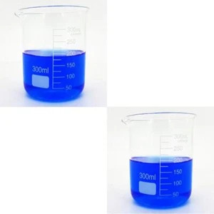 Vaso de vidrio de borosilicato paquete de 2 300 ml laboratorio boro 3.3 medición de forma baja - Imagen 1 de 1