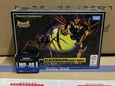 Takara Tomy Transformers obra-prima MP46 Black Widow Beast Wars NOVO com broche - Imagem 1 de 4