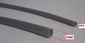 1EA (SOLD PER FOOT) NEW GREY SILVER TUBING CONDUIT WIRE HARNESS 5MM ID (S1045) - Picture 1 of 1