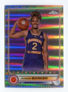 Topps 2022 cromo McDonald All American Janiah Barker juego logotipo refractores - Imagen 1 de 2