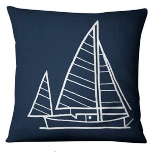 Taie d'oreiller housse de coussin mer ocean bateau 45x45 cm - Imagen 1 de 3
