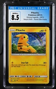 Pokemon Pikachu Shining Legends Sequin Holo Promo #28 CGC 8.5 NM/Mint+ - Picture 1 of 2
