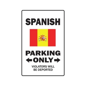 SPANISH Parking Sign Or Decals spain spaniard europe vacation Tall - Picture 1 of 3