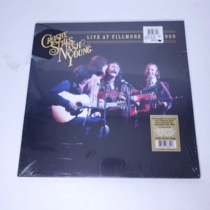 Crosby Stills Nash & Young Live At Fillmore 2LP Clear Vinyl Record *Shrink Tear - Picture 1 of 7