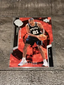 1998-99 Upper Deck TIM DUNCAN Quantum Super Powers Argento Die-Cut 85/100 Raro - Foto 1 di 13