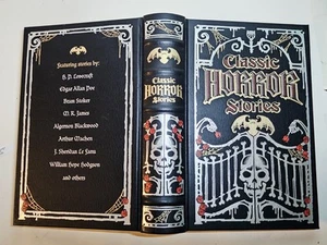 Classic Horror Stories Collectible Edition Leather Hardcover Book Barnes & Noble - Imagen 1 de 8