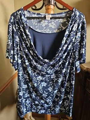 Top Pullover Covington Mujer Talla Grande 20-22W Floral SS Foto 1 de 4