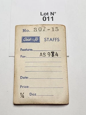 Bastones de equilibrio Quick Fit No. Piezas de reloj suizo vintage 307-15 para AS 984 NOS Foto 1 de 4