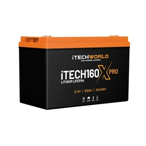 iTechworld PRO iTECH160X Deep Cycle Lithium Battery with Bluetooth LiFePO4 160Ah - Picture 1 of 6