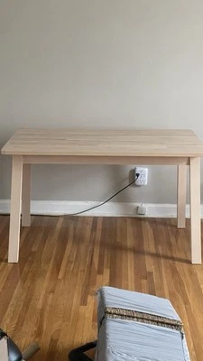 Ikea Stained White Oak effect Dining Table Used - Image 1 of 3
