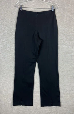 Pantalones Fabrizio Gianni con cremallera frontal tiro alto negros con abertura frontal recta talla 6 Foto 1 de 4