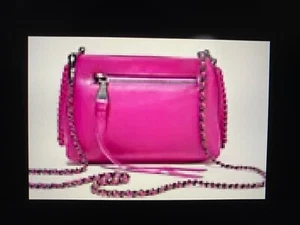 Brand New Aimee Kestenberg Leather Mini Crossbody Bag or CLUTCH- Free Bird-Pink - Picture 1 of 6