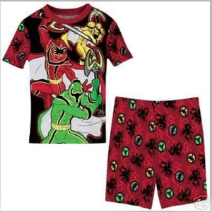 POWER RANGERS Pijama Niños 8 NUEVO 2 piezas Mystic Force Camisa Pantalones Cortos Conjunto Pijamas Nuevo con Etiquetas - Imagen 1 de 3