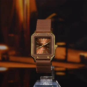Reloj de pulsera cuadrado de silicona pequeño de cuarzo para niñas damas mujeres - Imagen 1 de 10