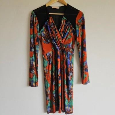 Matthew Williamson mock wrap dress with silk panels, US size 4 Jersey  - Image 1 of 4