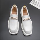 Men's Platform Square Toe Lace-up Fashion Breathable Formal Casual Shoes