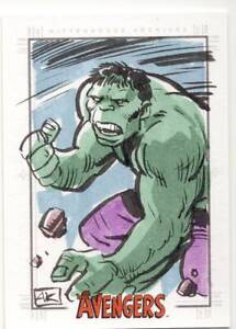 2015 Marvel Avengers Silver Age Sketch Card Kusbiantoro Hulk b