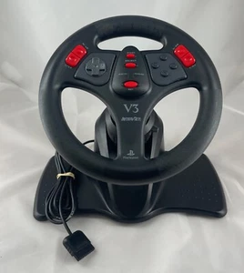 InterAct PlayStation PS1 V3 RACING Game Steering Wheel Gas Brake Pedal with Box - Picture 1 of 7