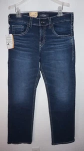 Silver Gordie Denim Blue Jeans Mens Sz 32x34 Loose Fit Straight Leg - Picture 1 of 6