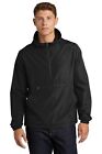 Sport-Tek JST66 Mens Long Sleeve Weather Fighting Packable Anorak With Pockets