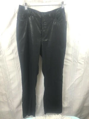 Женские брюки из черной змеиной кожи Mesmerize размер 10 стиль 9199p - Изображение 1 из 4