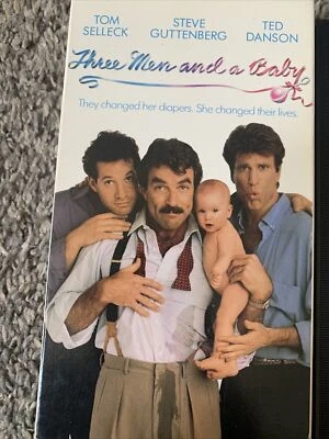Three men and a baby VHS tape funny! Tom Selleck, Steve Guttenburg, Ted Danson! Foto 1 de 4