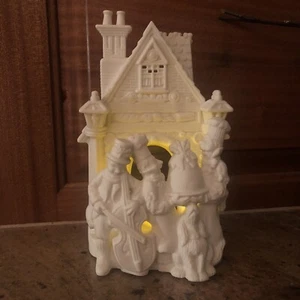 Partylite - CHRISTMAS VILLANCICOS Victoriano Tealight Candelabro Porcelana Blanca - Imagen 1 de 14