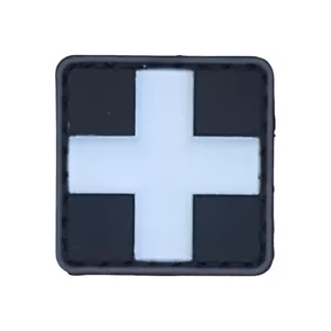 JTG MINI MÉDICO EMS CROSS SWAT PARAMÉDICO EMT 3D BRILLO PVC GANCHO TÁCTICO PARCHE 1" - Imagen 1 de 4