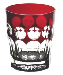 1 rocas de whisky Fabergé Na Zdorovye rojo rubí corte a transparente carcasa cristal DOF - Imagen 1 de 2