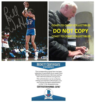 Bill Walton Firmado San Diego Clippers Baloncesto 8x10 Prueba Fotográfica Beckett Certificado de Autenticidad Foto 1 de 4