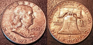 États-Unis - Franklin half dollar argent 1963 SUP ! KM#199 - Foto 1 di 1