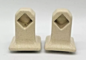 Vintage Towel Bar Holders Posts Brackets Bathroom Tile Oatmeal Speckled - Picture 1 of 6