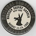 1980 National Democratic Convention Madison Square Garden NYC NY DONKEY Pinback