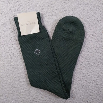 Calcetines de vestir vintage Giorgio Armani Calze talla 10-13 verde oliva NUEVOS NUEVOS CON ETIQUETAS Foto 1 de 4