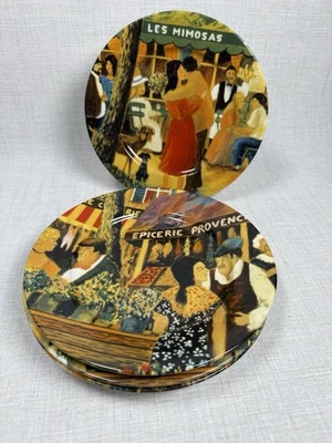 Набор из 4 салатных тарелок Williams Sonoma Guy Buffet Collection French Cafe 8 дюймов - Изображение 1 из 4