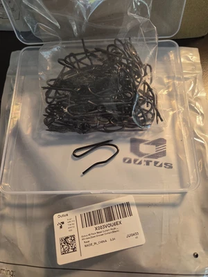 Outus 58-Pack Metal DRAPERY CURTAIN HOOKS Pin-On 1.2 x 1 Inch BLACK - NEW in Pkg - Image 1 of 2