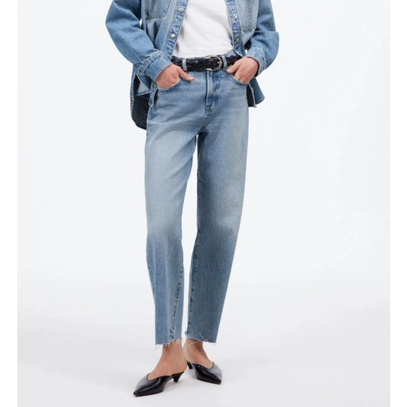 Madewell The Vintage Wide-Leg Crop Jean WMNS SZ 27 Tall Blue Denim NT159