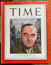 Time Magazine Lieut General Clay June 25 1945 Cover World War Eisenhower WWII Ad