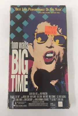 TOM WAITS “Big Time” VHS Music Concert Video Rare OOP Fries Home Tower Rental - Image 1 of 4
