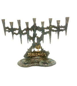 Vintage Messing Chanukka Menora Made in Isreal - Bild 1 von 11