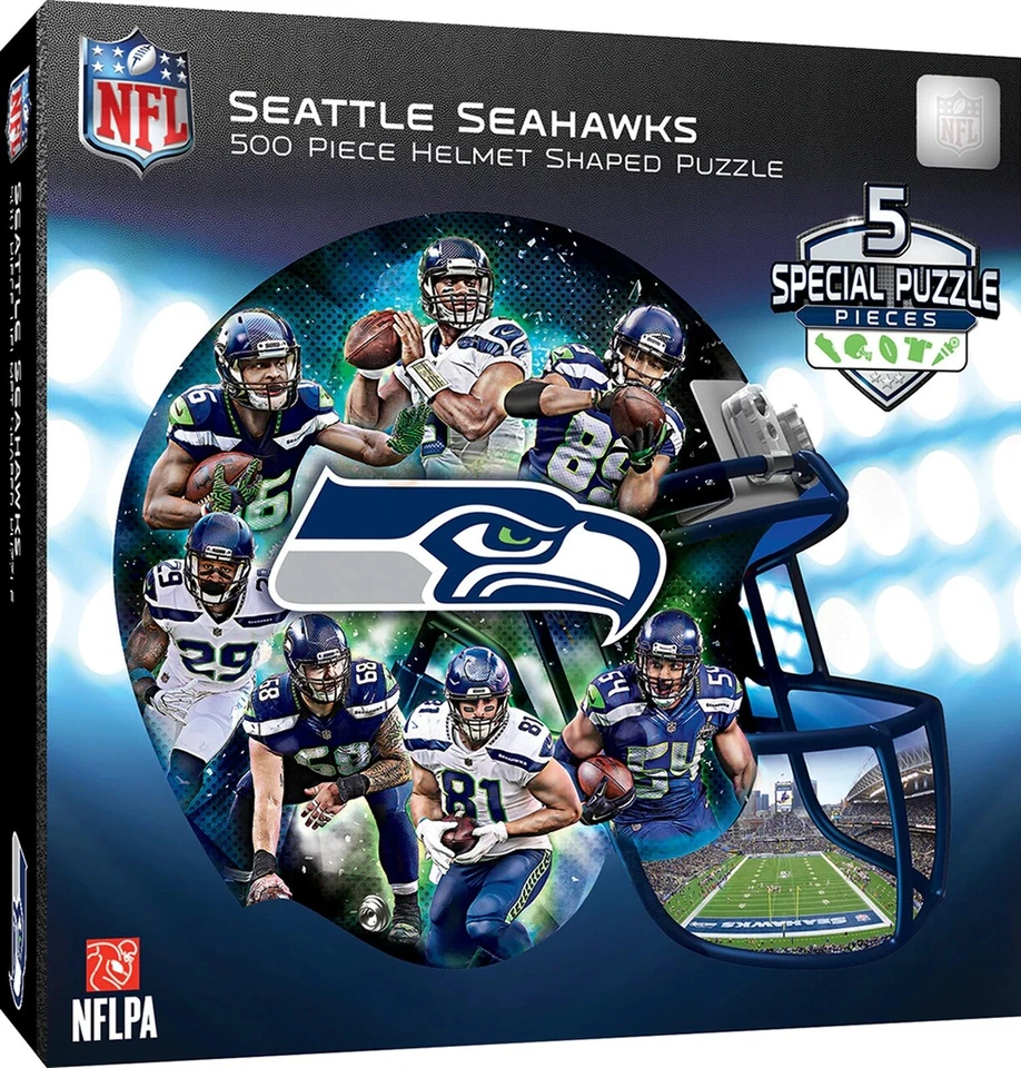MasterPieces Seattle Seahawks 500 Piece Helmet Shaped Jigsaw Puzzle - Image 1 of 1