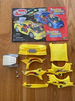 Sintonizador K'Nex Street Mods GT amarillo especificaciones A piezas de automóvil y folleto de instrucciones  Foto 1 de 2