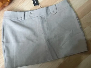 Pretty Little Thing Stone woven Micro Mini Skirt Brand New - Picture 1 of 3