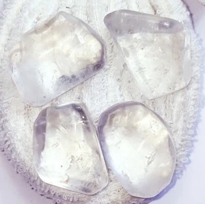 100% Natural Crystal Quartz Tumble 247.80 Ct 4 Pieces Lot Loose Gemstone - Picture 1 of 6